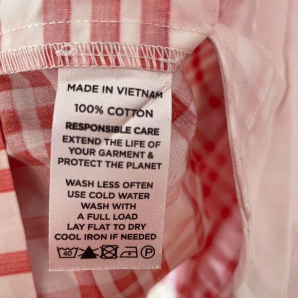 Hill House Home Cosima Mini Dress in Watercolor Gingham Cherry | Women’s Size M - Picture 5 of 5